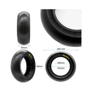 Neumático Tubeless Radial Slick PMT 100/55 R6.5 para Patinete Eléctrico - medidas del neumático