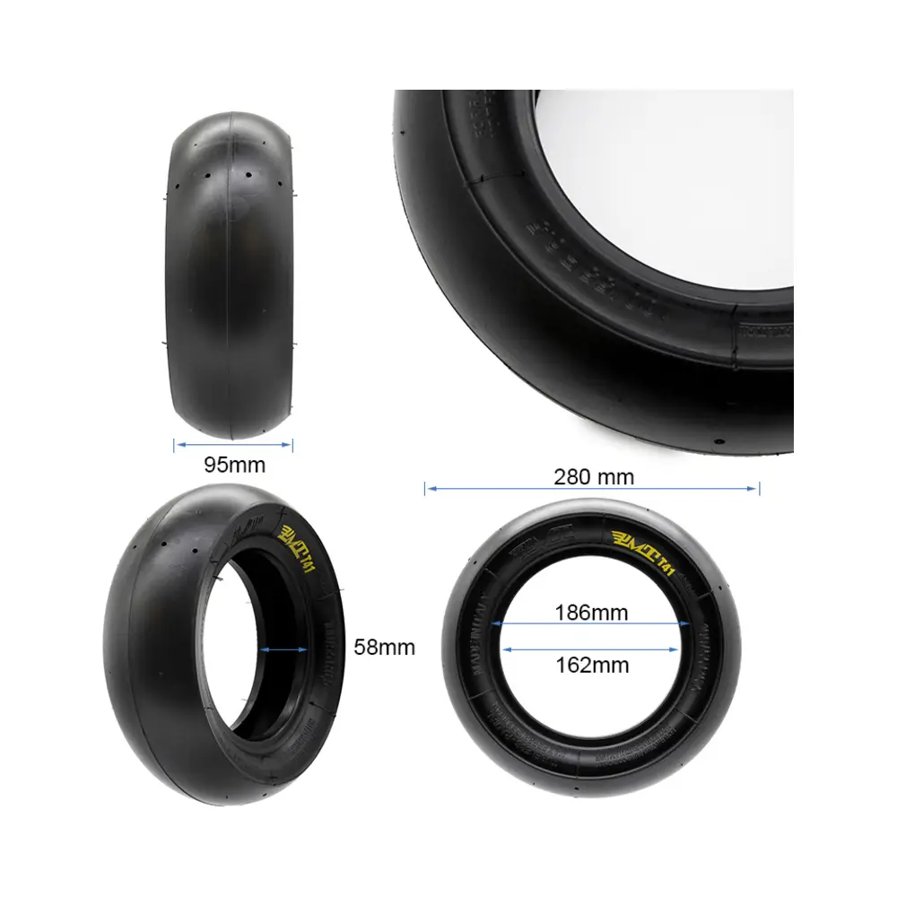 Neumático Tubeless Radial Slick PMT 100/55 R6.5 para Patinete Eléctrico - medidas del neumático