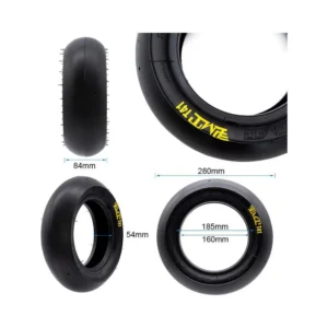 Neumático Tubeless Radial Soft PMT T41 Slick 80/50-6.5 para Patinete Eléctrico - medidas del neumático