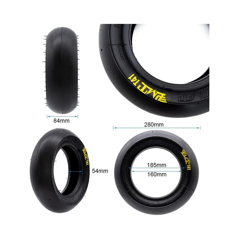 Neumático Tubeless Radial Soft PMT T41 Slick 80/50-6.5 para Patinete Eléctrico - medidas del neumático