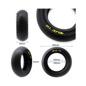 Neumatico Tubeless Radial T40 Slick 90 65R6 5 Pmt Para Patinete Electrico: componente completo preparado para el rodaje.
