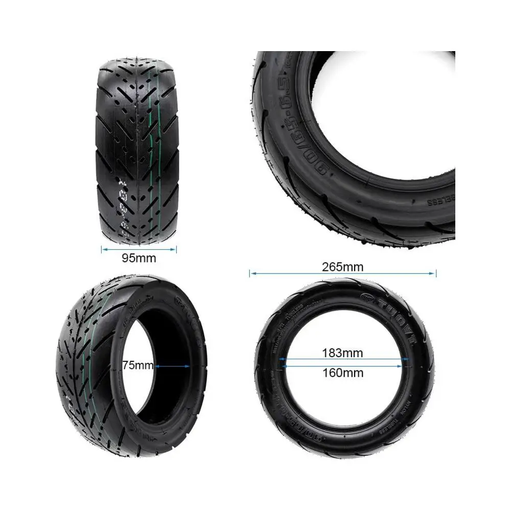 Neumático Tubeless TUOVT 90/65-6.5 para Patinete Eléctrico - medidas del neumático