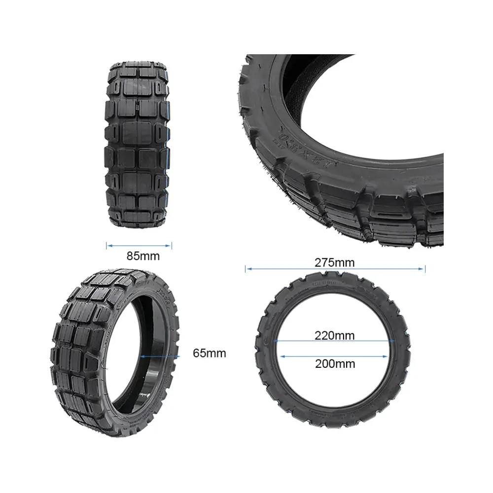 Neumático Tubeless Yuanxing 12x3 CY416 con Gel para Patinete Eléctrico - medidas del neumático