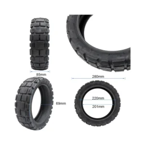 Neumático Tubeless Yuanxing 12x3 CY416 para Patinete Eléctrico - medidas del neumático
