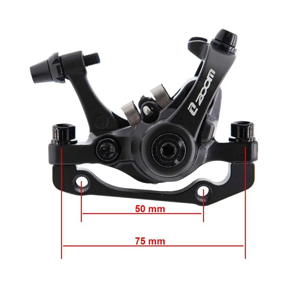 Pinza de Freno Mecánica Izquierda Zoom DB680/RT004-M01 70mm Negra con Soporte F160/R140 - acabado del producto