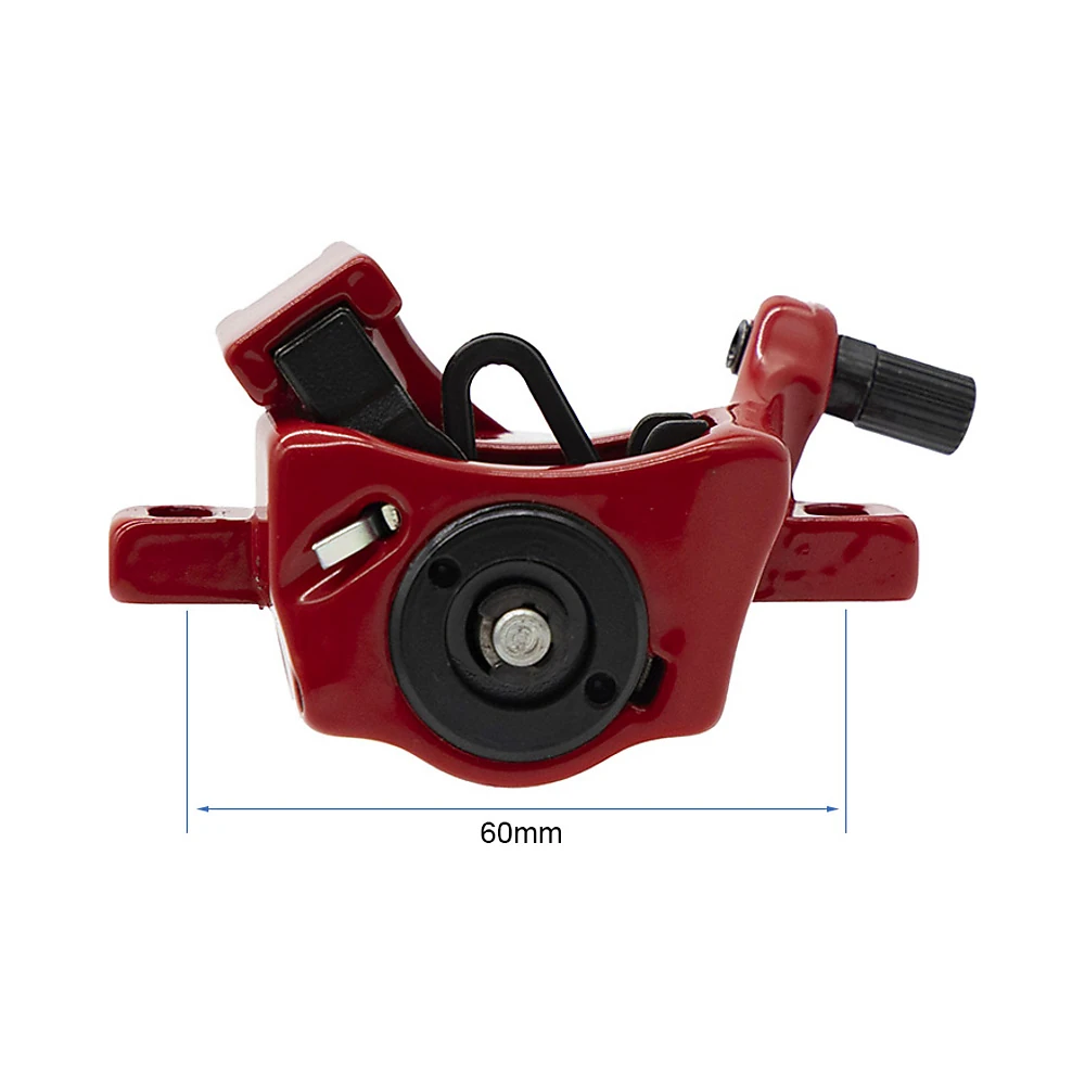 Pinza de freno para patinete electrico niu kqi3 max: perspectiva técnica demostrando su nivel premium.