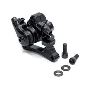 Pinza de freno mecánica con soporte adaptador de aluminio para Patinete Eléctrico Smartgyro Speedway y Rockway, compatible con pastillas estándar de fácil ajuste.