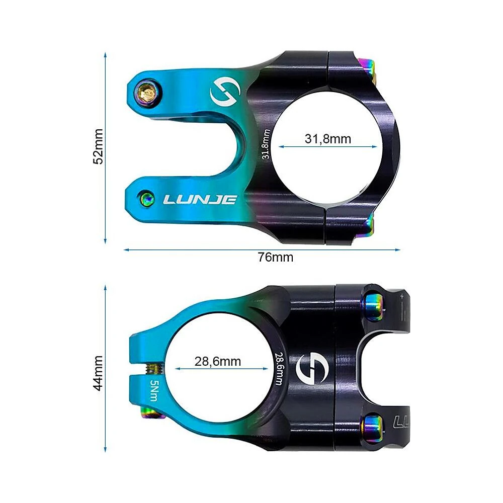 Potencia 31 8mm ewpm 003 negro azul compatible con patinete y bicicleta: especificaciones y estándar profesional.
