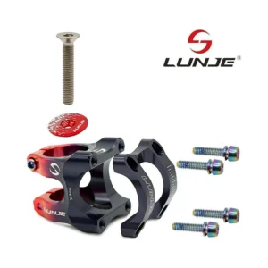 Potencia 31 8mm ewpm 003 negro rojo compatible con patinete y bicicleta: perfil de materiales para mayor resistencia al de...