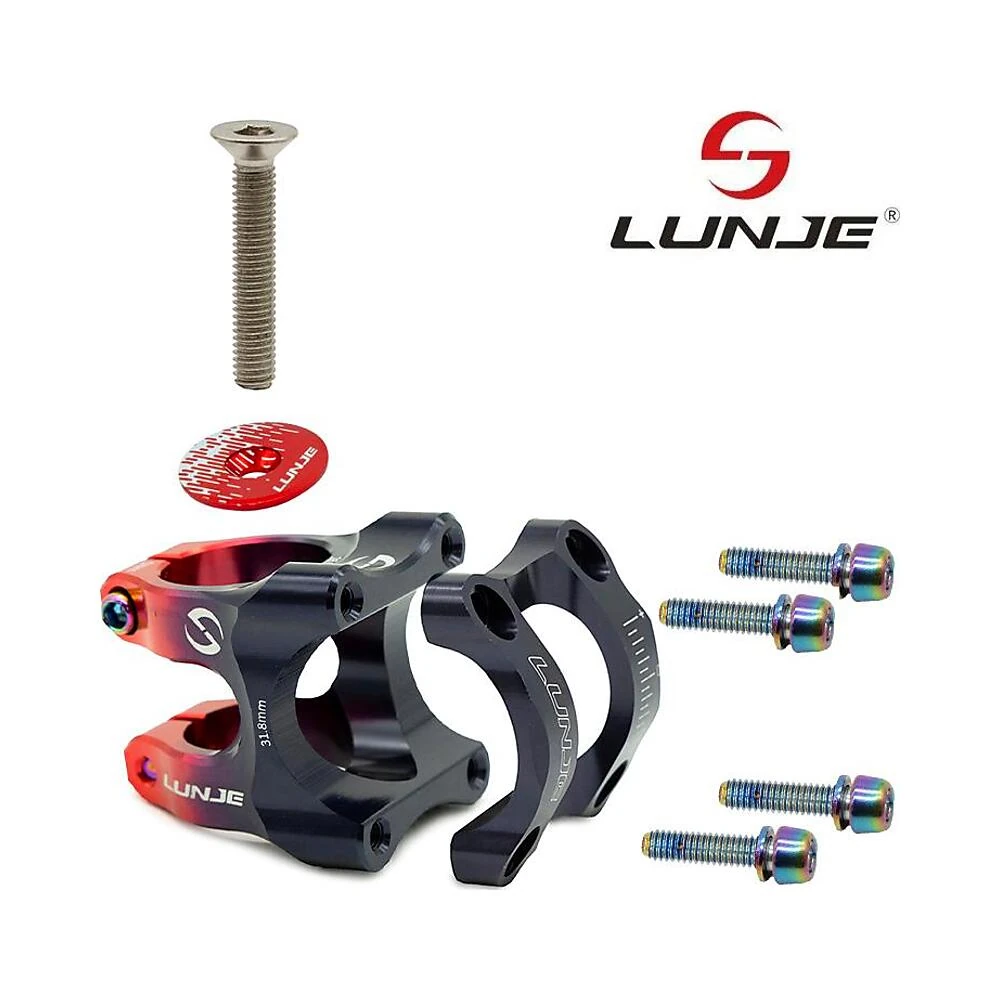 Potencia 31 8mm ewpm 003 negro rojo compatible con patinete y bicicleta: perfil de materiales para mayor resistencia al de...