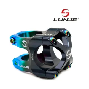 Potencia 31 8mm negro azul compatible con patinete y bicicleta: componente destacado por su solidez a largo plazo.