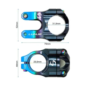 Potencia 31 8mm negro azul compatible con patinete y bicicleta: especificaciones y calidad superior.