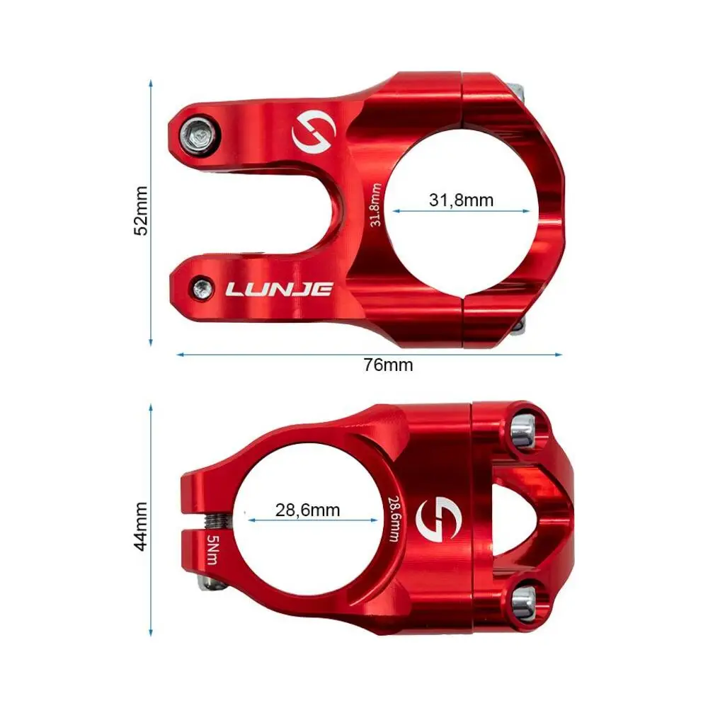 Potencia Roja Lunje para Manillar 31.8mm de Patinete Eléctrico - referencia visual