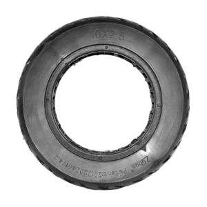vista lateral de la rueda maciza 10x2.5-6 cityroad bisel 44mm para patinete eléctrico, destacando su construcción resistente y la ausencia de pinchazos, en OmmviShop.
