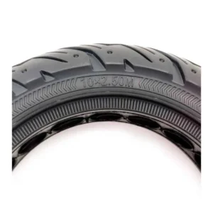 vista medidas de la rueda maciza 10x2.5 (60/70-6.5) cityroad para patinete eléctrico, ofreciendo alta resistencia y ausencia de pinchazos, en OmmviShop.