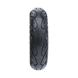 vista frontal de la rueda maciza 10x2.50 nedong línea azul bisel 44mm para patinete eléctrico, destacando su construcción resistente y compatibilidad con varios modelos, en OmmviShop.