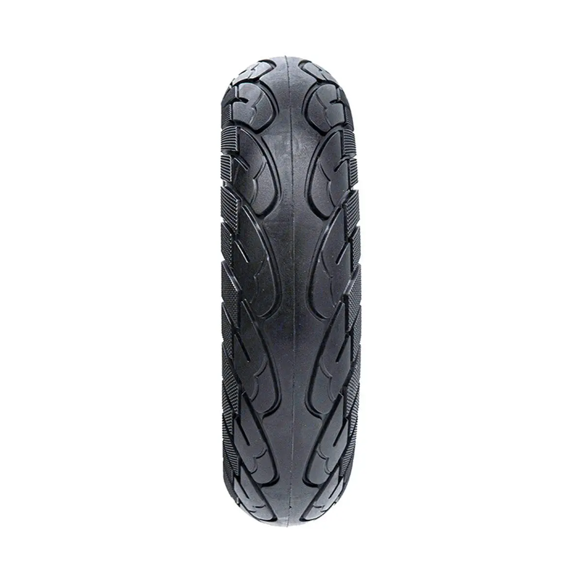 vista frontal de la rueda maciza 10x2.50 nedong línea azul bisel 44mm para patinete eléctrico, destacando su construcción resistente y compatibilidad con varios modelos, en OmmviShop.