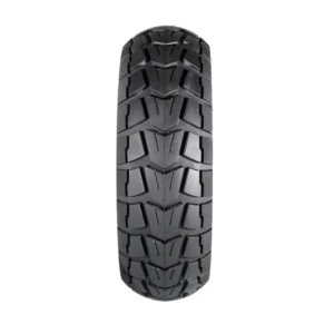 vista frontal de la rueda maciza 10x2.75-6.5 nedong offroad para patinete eléctrico, diseñada con material resistente para una durabilidad superior y sin riesgo de pinchazos, en OmmviShop.