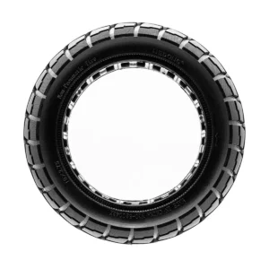 vista lateral de la rueda maciza 10x2.75-6.5 nedong offroad para patinete eléctrico, con construcción perforada que asegura durabilidad y evita pinchazos, en OmmviShop.