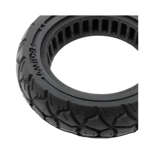 Rueda Maciza Amitor Negra 10x3.0/255x80 80/65-6 para Patinete Eléctrico - detalle lateral
