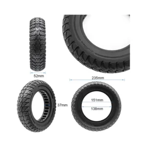 Rueda Maciza Cityneye Negra 10x2.125-6.1 para Patinete Eléctrico - medidas de la rueda