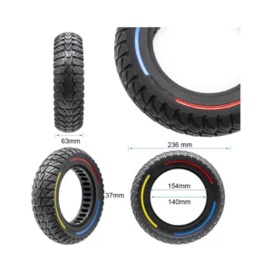 Rueda Maciza Cityneye Tricolor 10x2.5-6.1 para Patinete Eléctrico - medidas de la rueda