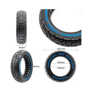 Rueda Maciza Nedong Offroad Ultraligera 10x2.5-6.5 B44 Azul para Patinete Eléctrico - medidas de la rueda