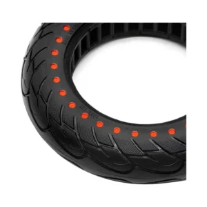 Rueda Maciza Nedong Ultraligera 10x2.125-6.1 B34 Puntos Rojos para Patinete Eléctrico - detalle lateral