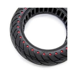 Rueda Maciza Nedong Ultraligera 10x2.5-6.1 B44 Puntos Rojos para Patinete Eléctrico - detalle lateral