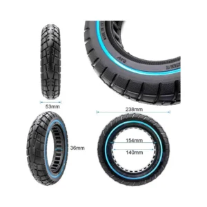 Rueda Maciza Offroad Ultraligera 10x2.125-6.1 B34 Línea Azul para Patinete - medidas de la rueda