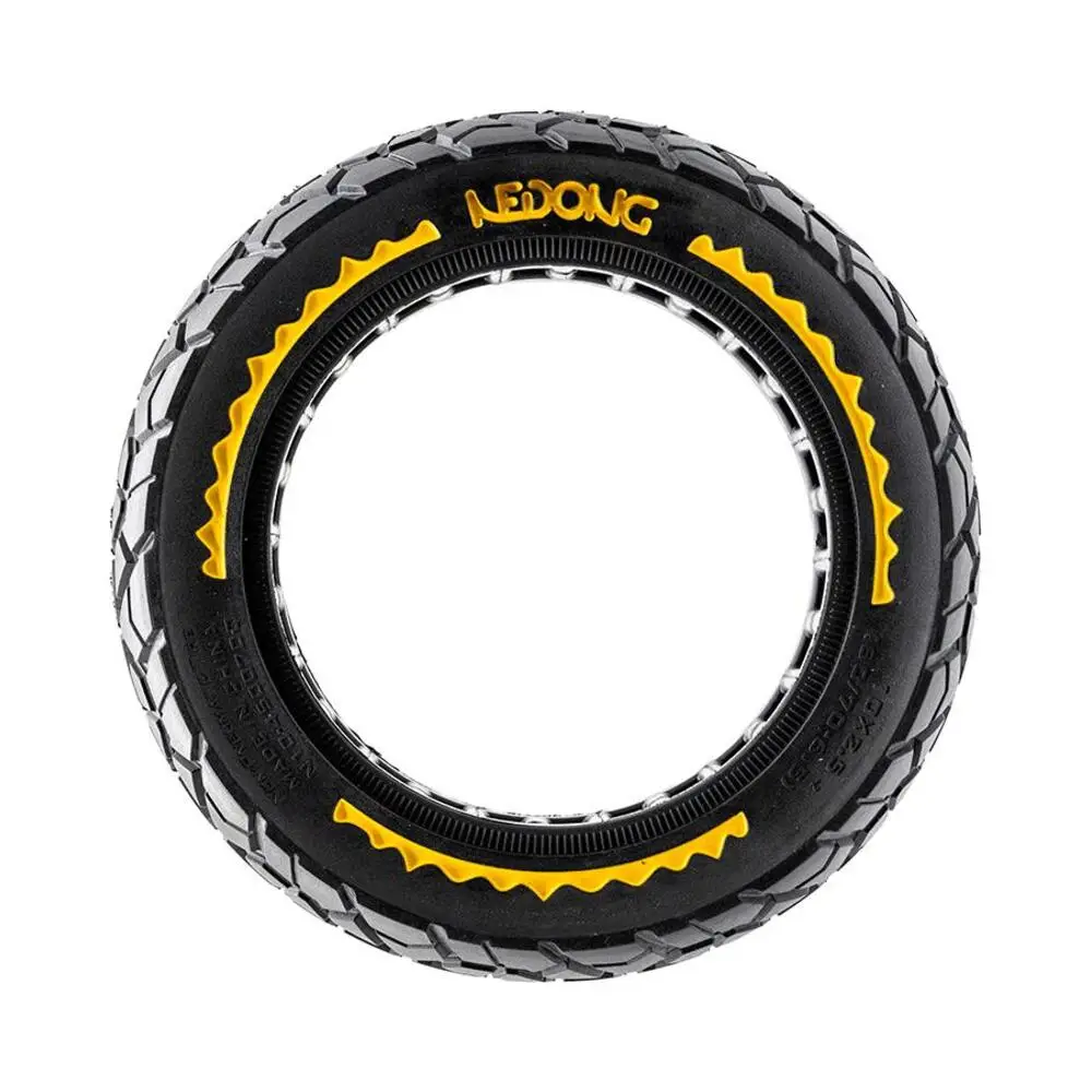 Rueda Maciza Offroad Ultraligera 10x2.5 B44 Amarilla para Patinete Nedong - vista general