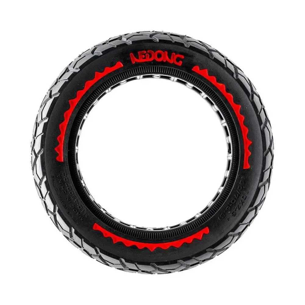 Rueda Maciza Offroad Ultraligera 10x2.5 B44 Roja para Patinete Nedong - vista general