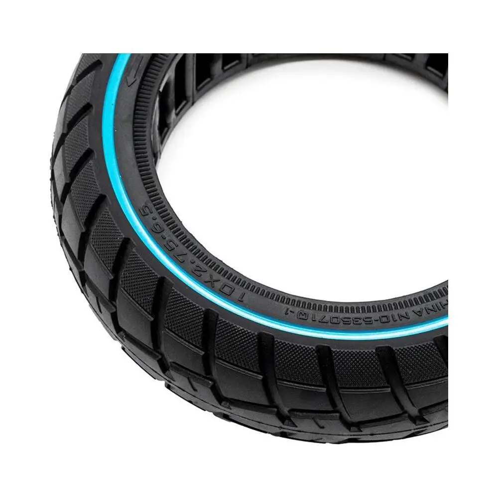 Rueda Maciza Offroad Ultraligera 10x2.75-6.5 B55 Línea Azul para Patinete Eléctrico - detalle lateral