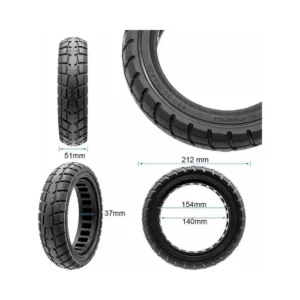 Rueda Maciza Offroad Ultraligera 230x50 9x2-6.1 B34 Línea Negra para Patinete Eléctrico - medidas de la rueda