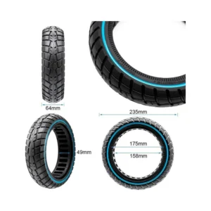 Rueda Maciza Offroad Ultraligera 60/70-7 B50 Línea Azul para Patinete - medidas de la rueda
