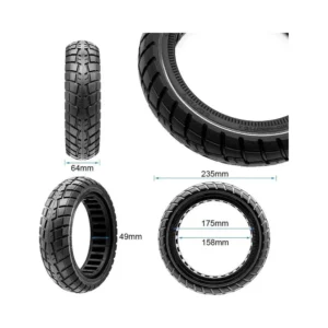 Rueda Maciza Offroad Ultraligera 60/70-7 B50 Línea Negra para Patinete - medidas de la rueda