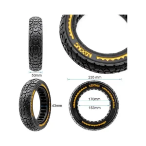Rueda Maciza Offroad Ultraligera Nedong 10x2.125-6.5 B44 Amarilla para Patinete - medidas de la rueda
