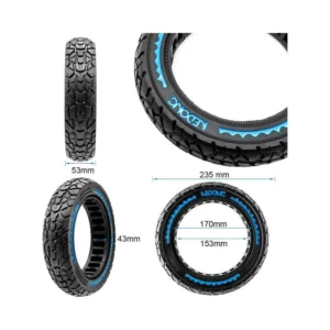 Rueda Maciza Offroad Ultraligera Nedong para Patinete Eléctrico 10x2.125-6.5 B44 Azul - medidas de la rueda
