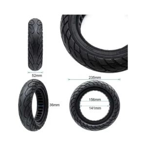 Rueda Maciza Ultraligera 10x2.125-6.1 B34 Línea Negra para Patinete Eléctrico - medidas de la rueda