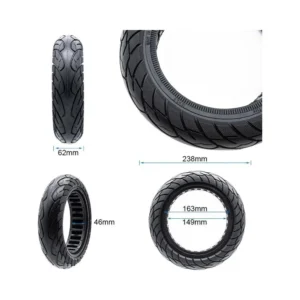 Rueda Maciza Ultraligera 10x2.5-6.5 B44 Línea Negra para Patinete Eléctrico - medidas de la rueda