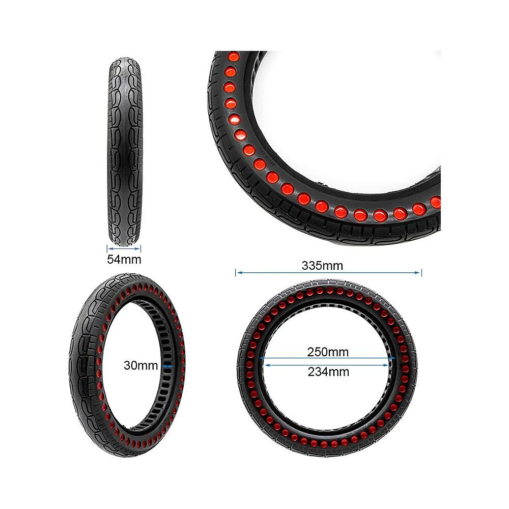 Rueda maciza ultraligera 14x2 125 b28 para patinete electrico: estado final del componente.