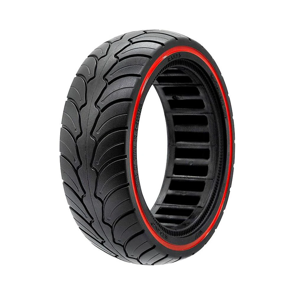 Rueda maciza ultraligera 8 5x2 5 6 1 b58 linea azul para patinete dualtron mini: ángulo visual adicional de solidez.