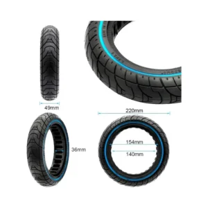 Rueda Maciza Ultraligera 9.2x2 Línea Azul para Patinete Eléctrico - medidas de la rueda