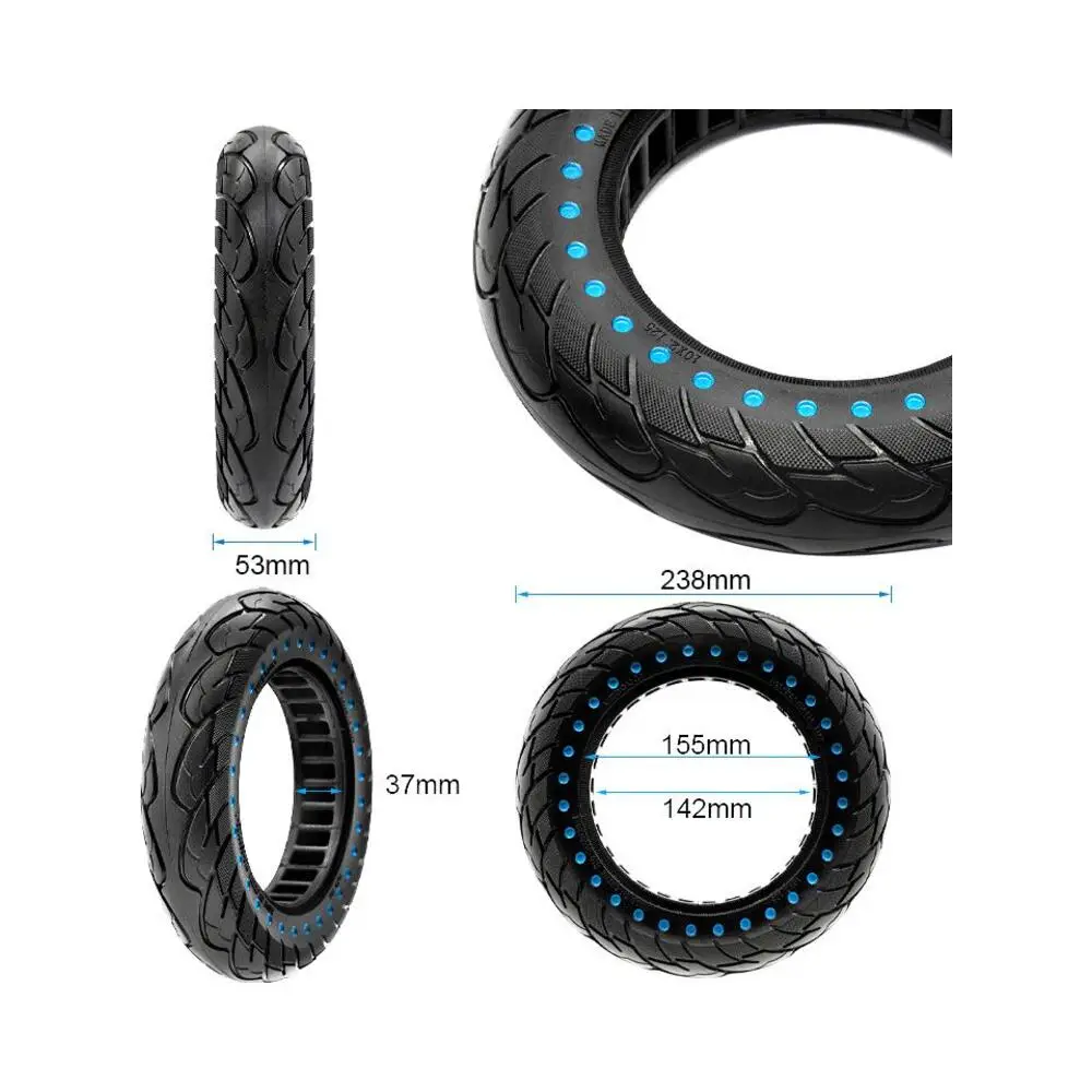 Rueda Maciza Ultraligera Nedong 10x2.125-6.1 B34 Puntos Azules para Patinete - medidas de la rueda