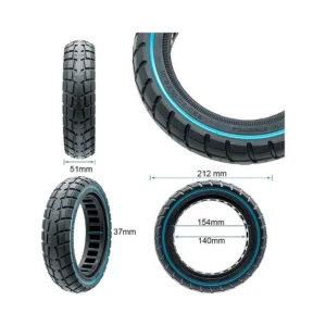 Rueda maciza ultraligera offroad 230x50 9x2 6 1 linea azul para patinete electrico: conjunto de materiales seleccionados r...
