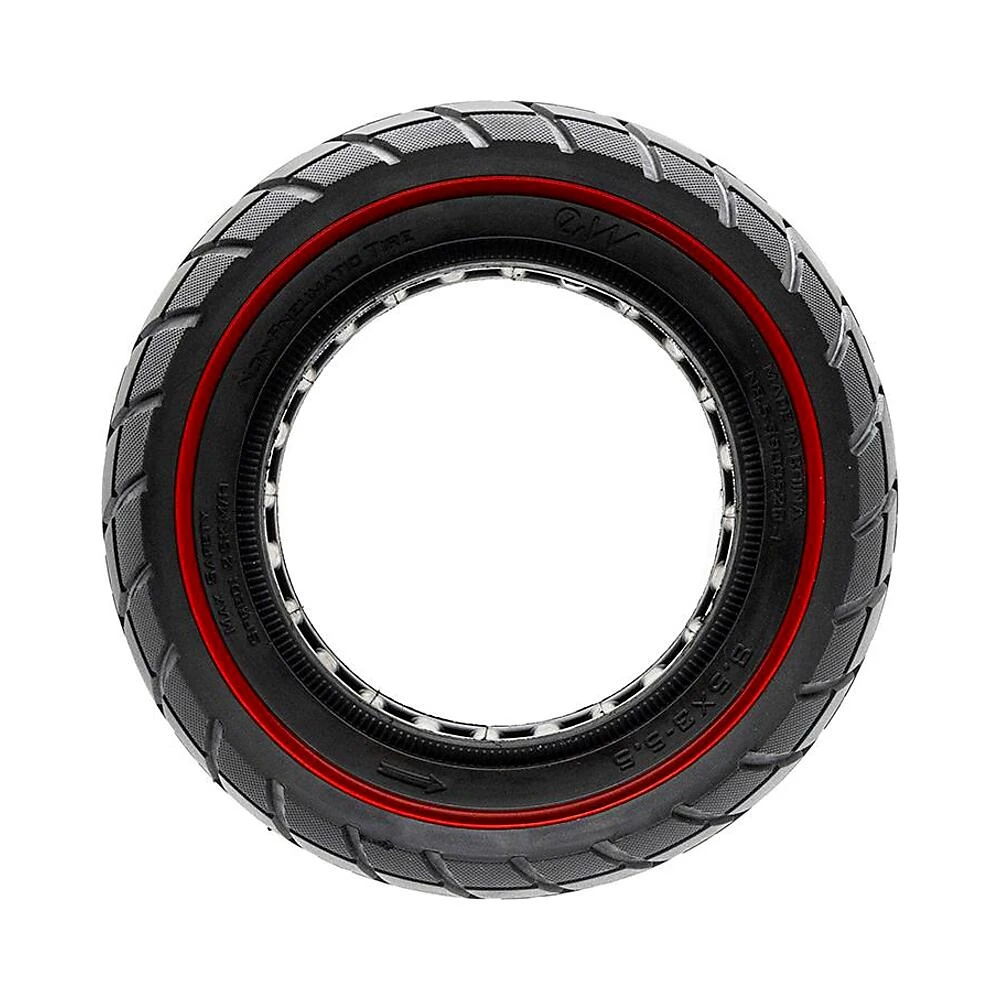 Rueda maciza ultraligera offroad 8 5x3 5 5 linea negra para patinete electrico: enfoque constructivo de proporciones y med...