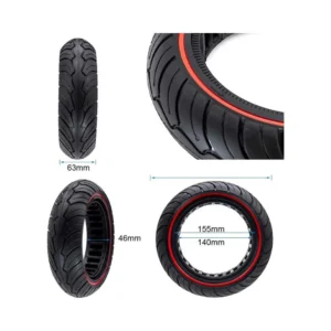 Rueda Maciza Ultraligera Roja 9.5x2.5 para Patinete NIU - medidas de la rueda