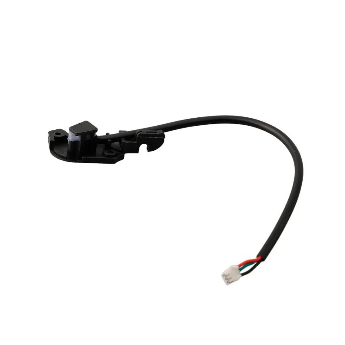 Vista posterior del Sensor Hall para Patinete Eléctrico Xiaomi, diseñado para resolver errores de frenado mediante un conector blanco de 3 pines y cableado estándar.