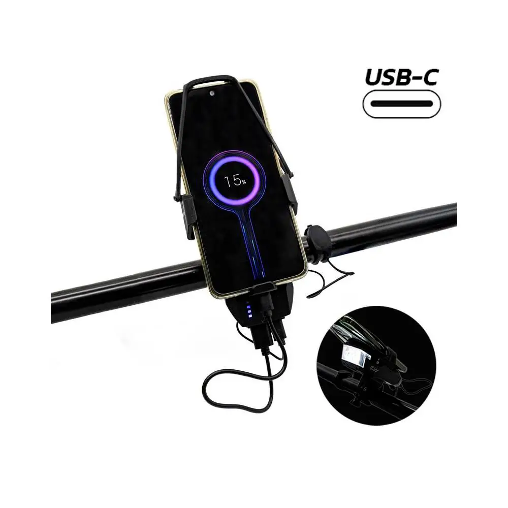 Soporte Móvil con Powerbank, Bocina y Luz para Patinete y Bicicleta - vista principal
