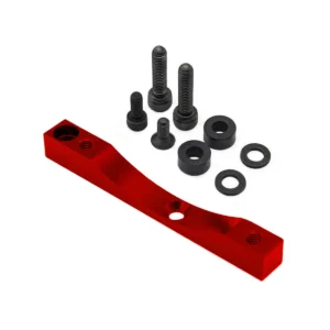 Soporte reforzado de aluminio CNC rojo anodizado, diseñado para ajustar perfectamente la pinza Xtech en el Patinete Eléctrico Xiaomi.
